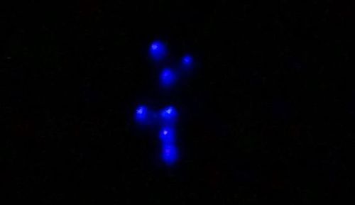 blue lights ufo